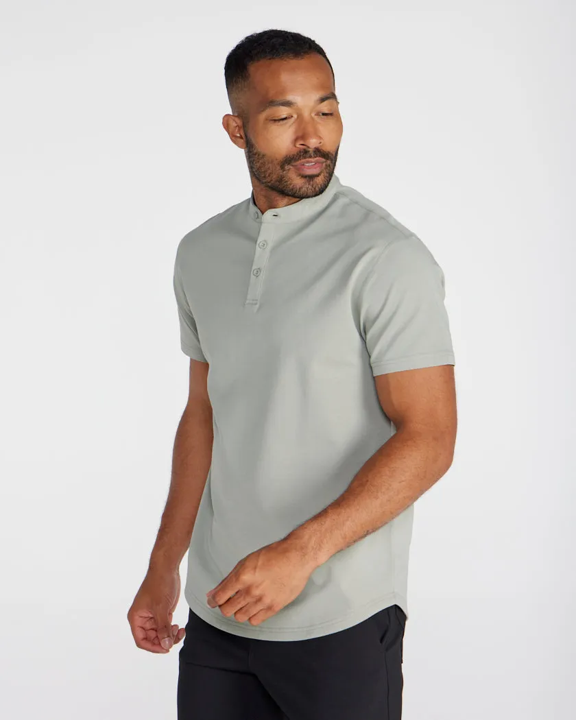 Stand Collar Short Sleeve Polo