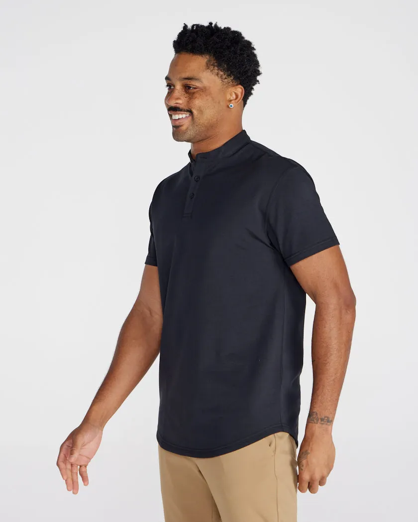 Stand Collar Short Sleeve Polo