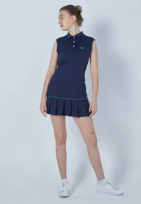 Tennis Polo Dress sleevless, navy blue