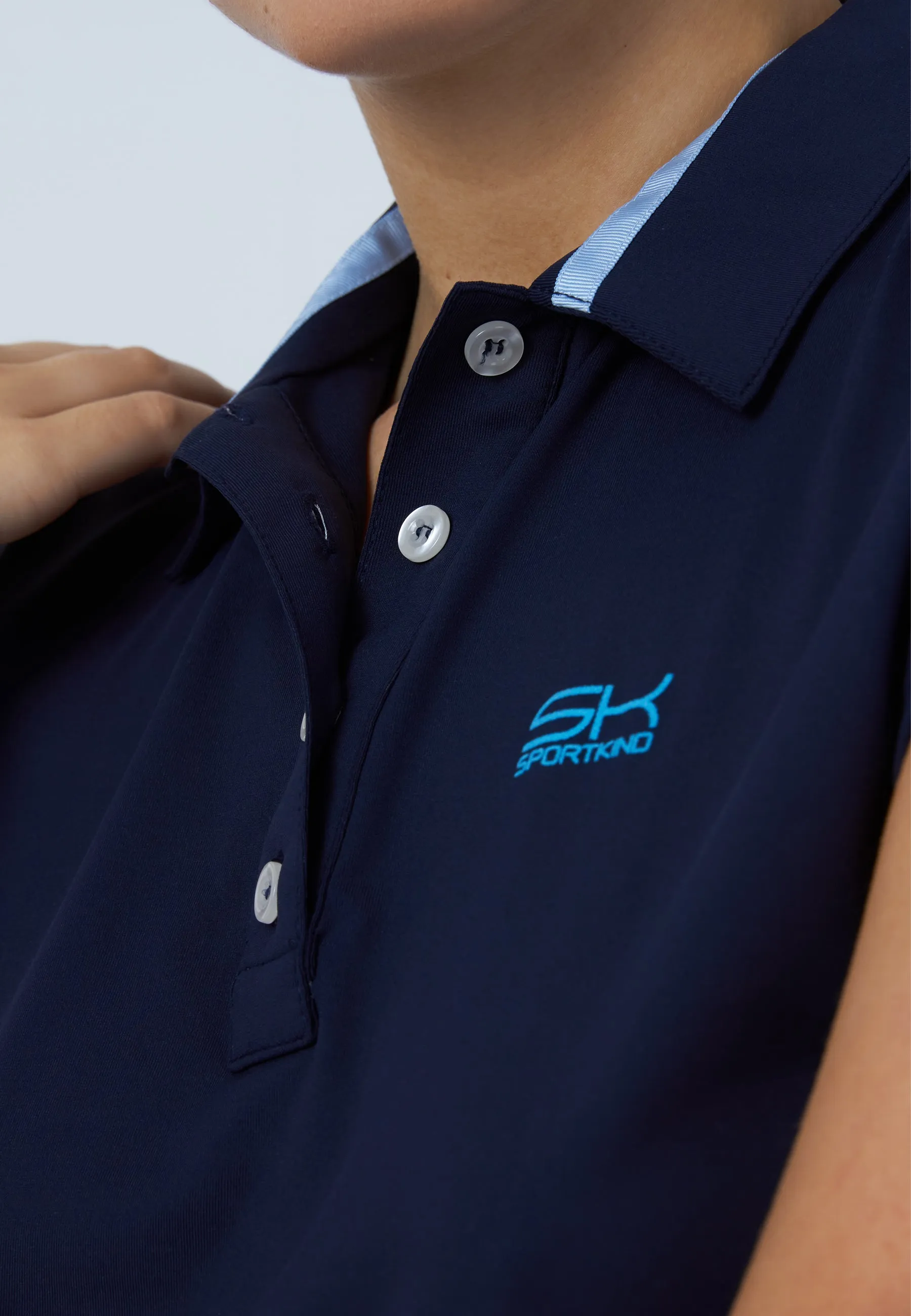 Tennis Polo Shirt Loose-Fit, navy blue