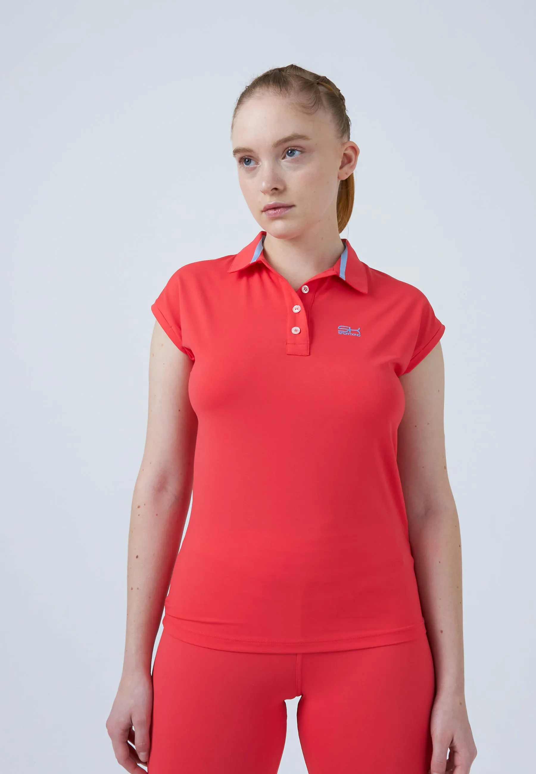 Tennis Polo Shirt Loose-Fit, peach