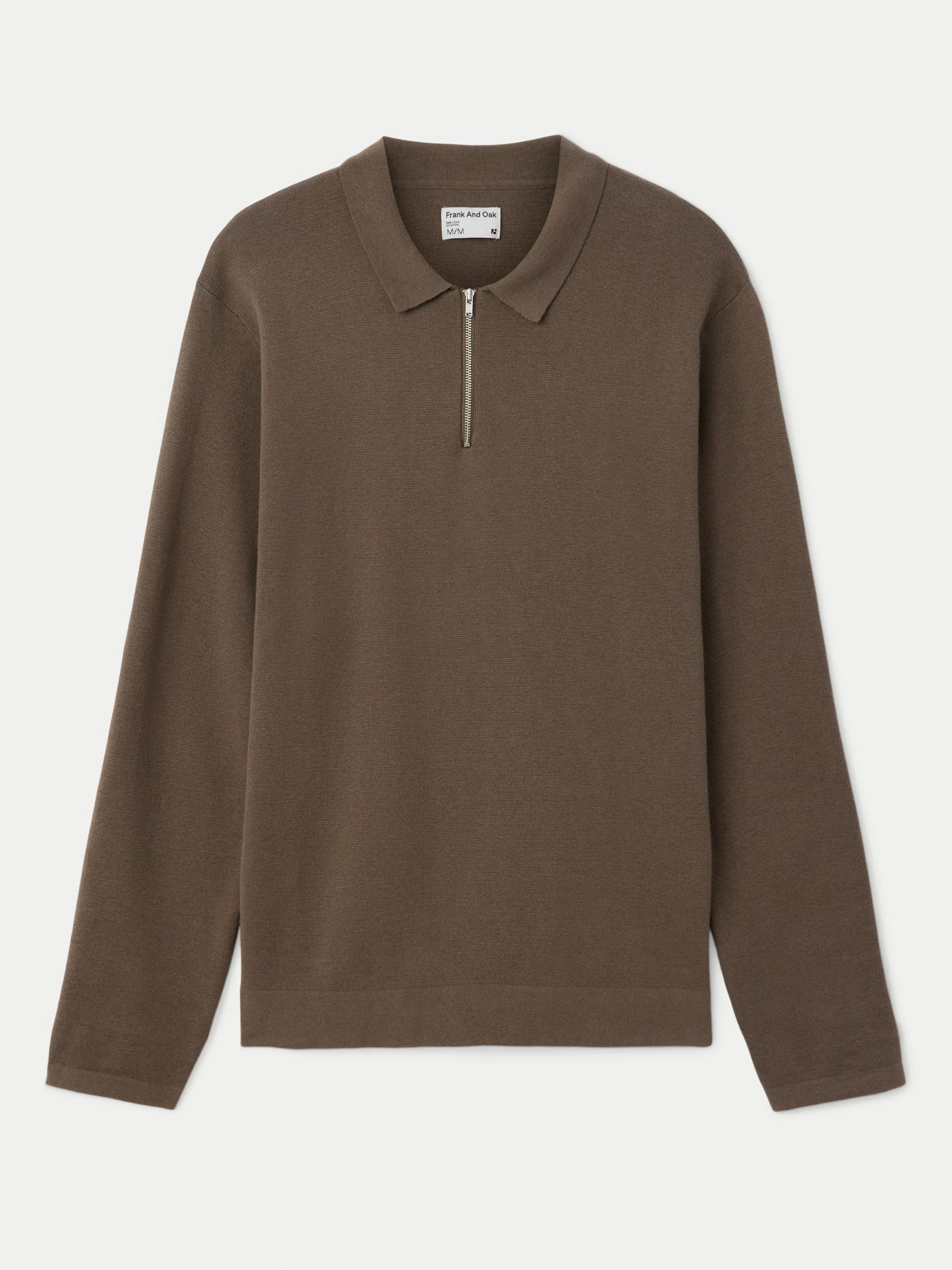 The Long Sleeve Polo Knit in Brown