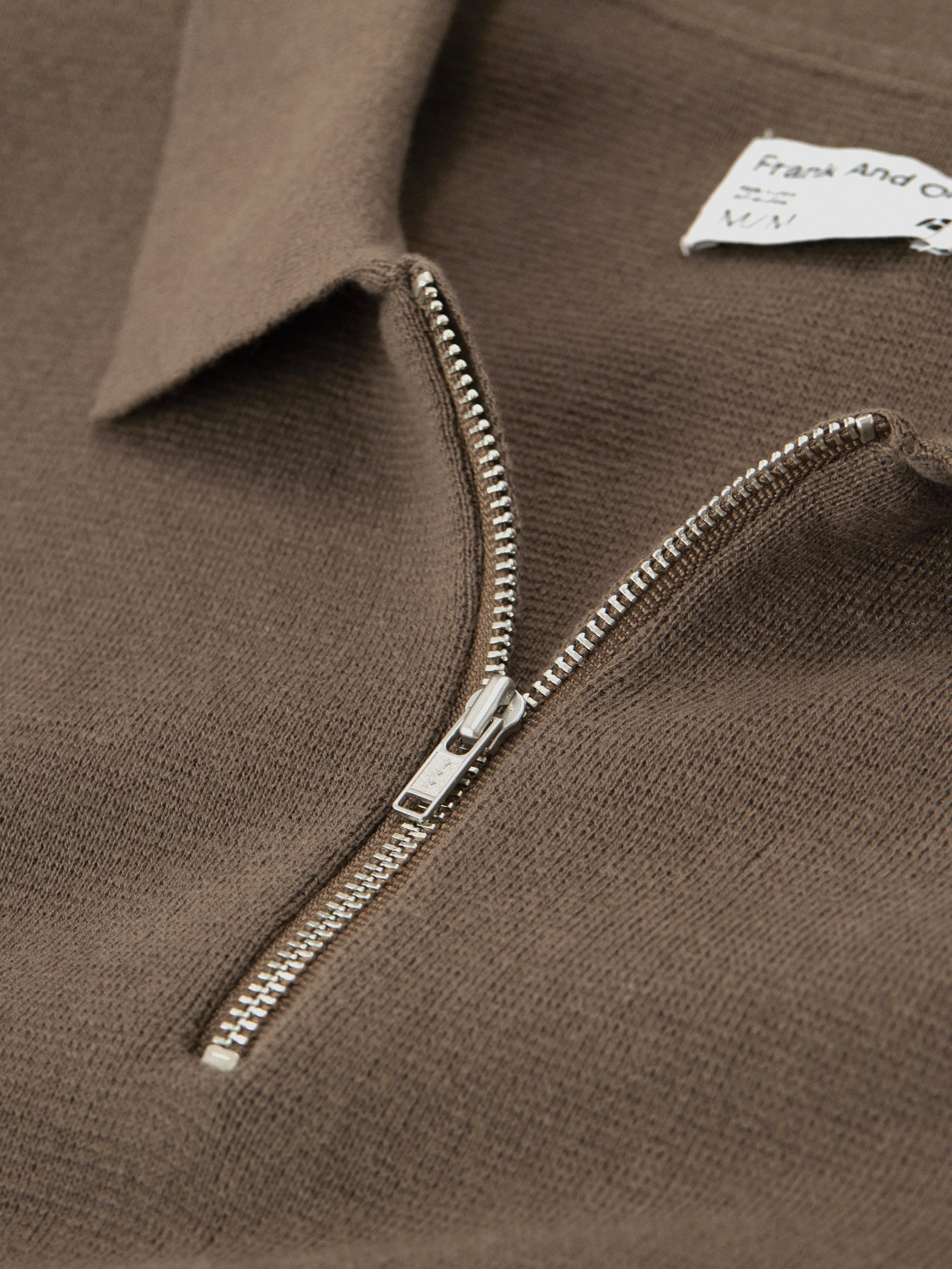 The Long Sleeve Polo Knit in Brown