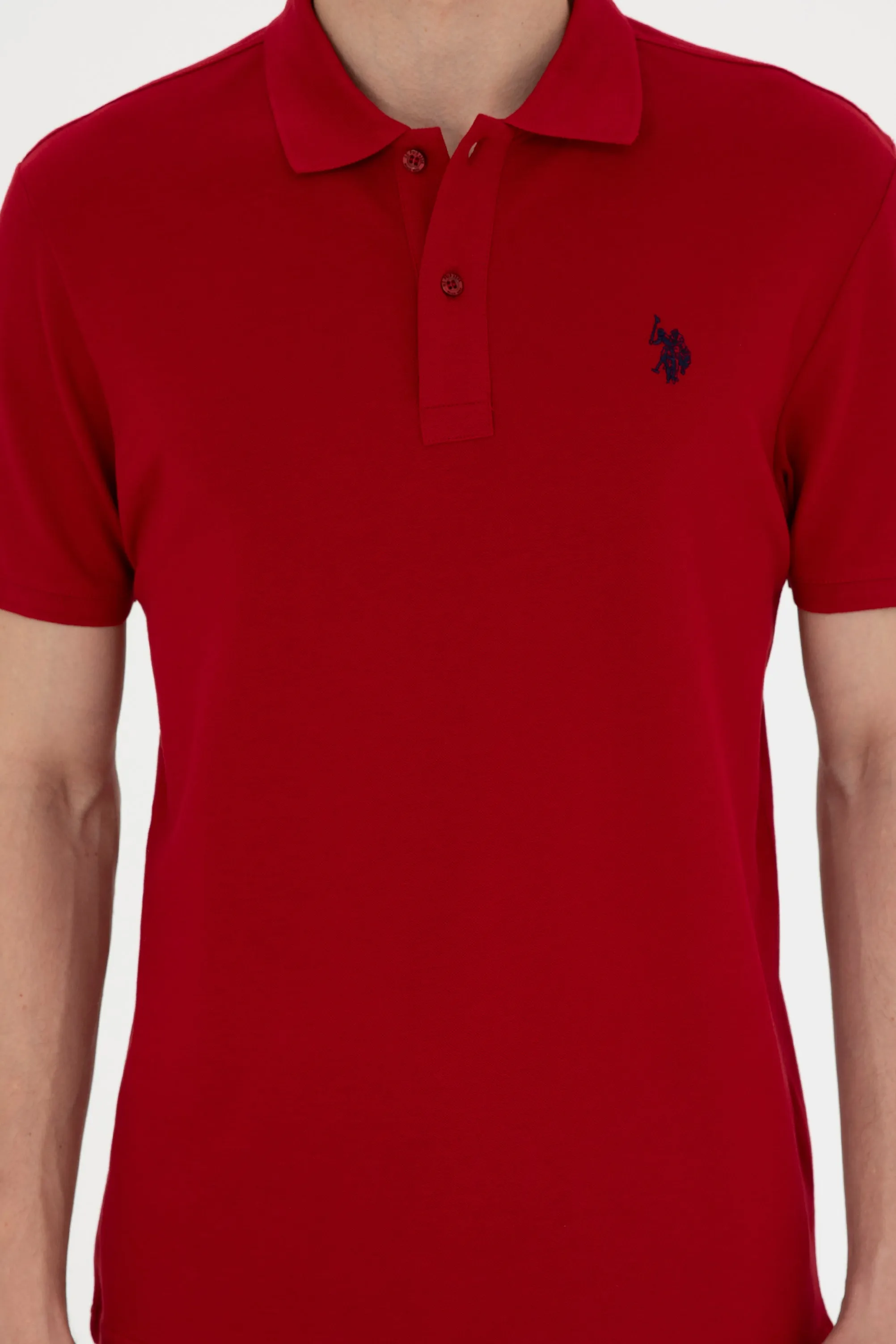 USPA Polo Shirt Men Bordeaux VR014 USPOM224 Single Color Horse US Polo Assn.