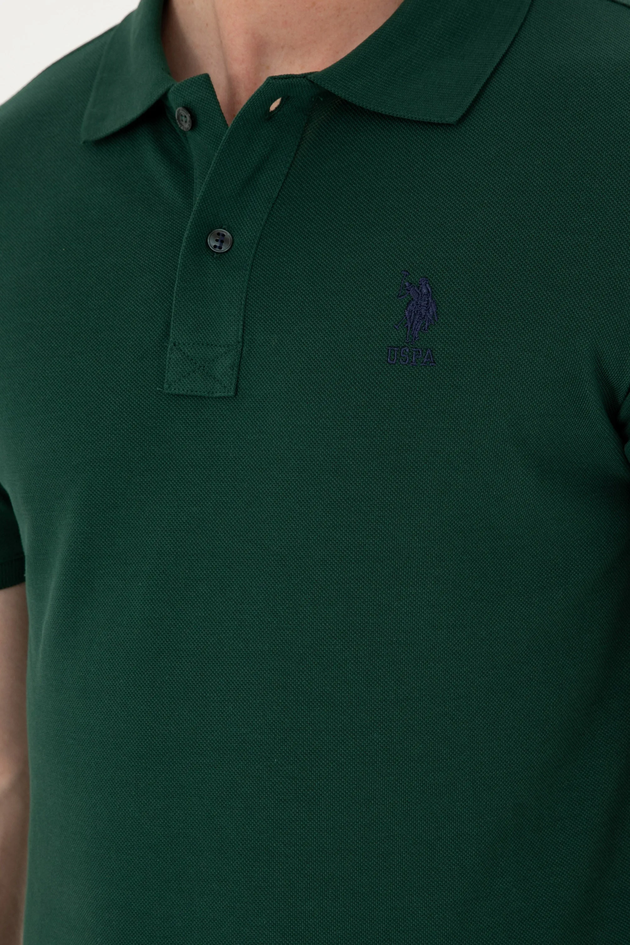 USPA Polo Shirt Men Dark Green VR079 USPOM238 USPA LOGO US Polo Assn.