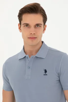 USPA Polo Shirt Men Indigo VR028 USPOM237 USPA LOGO US Polo Assn.