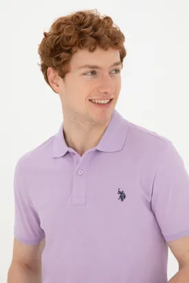 USPA Polo Shirt Men Lilac VR034 USPOM211 Single Color Horse US Polo Assn.