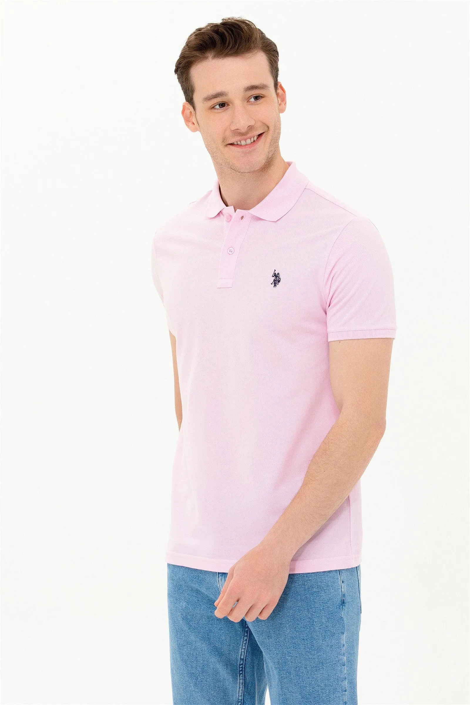 USPA Polo Shirt Men Magnolia VR211 USPOM184 Single Color Horse US Polo Assn.