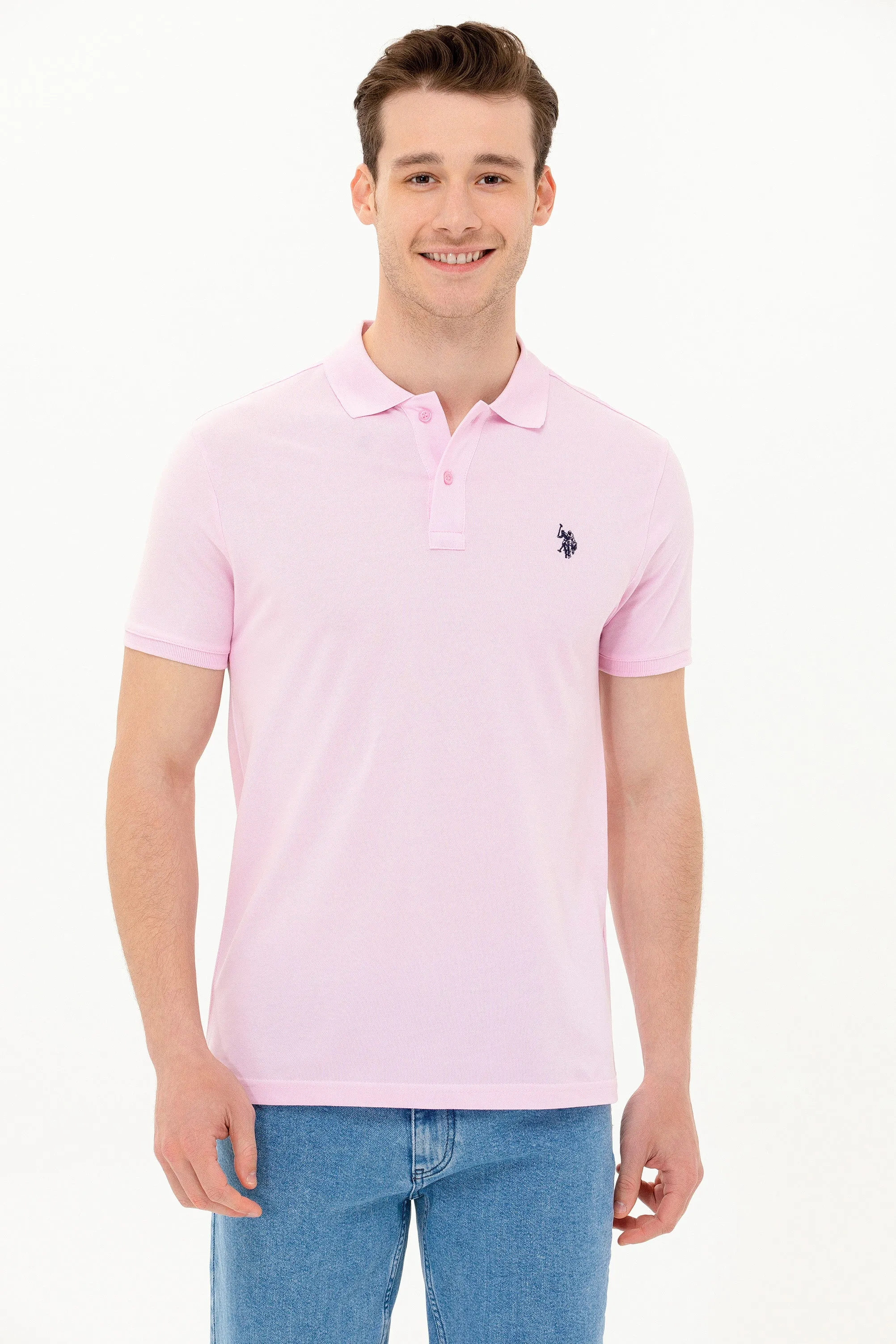 USPA Polo Shirt Men Magnolia VR211 USPOM184 Single Color Horse US Polo Assn.