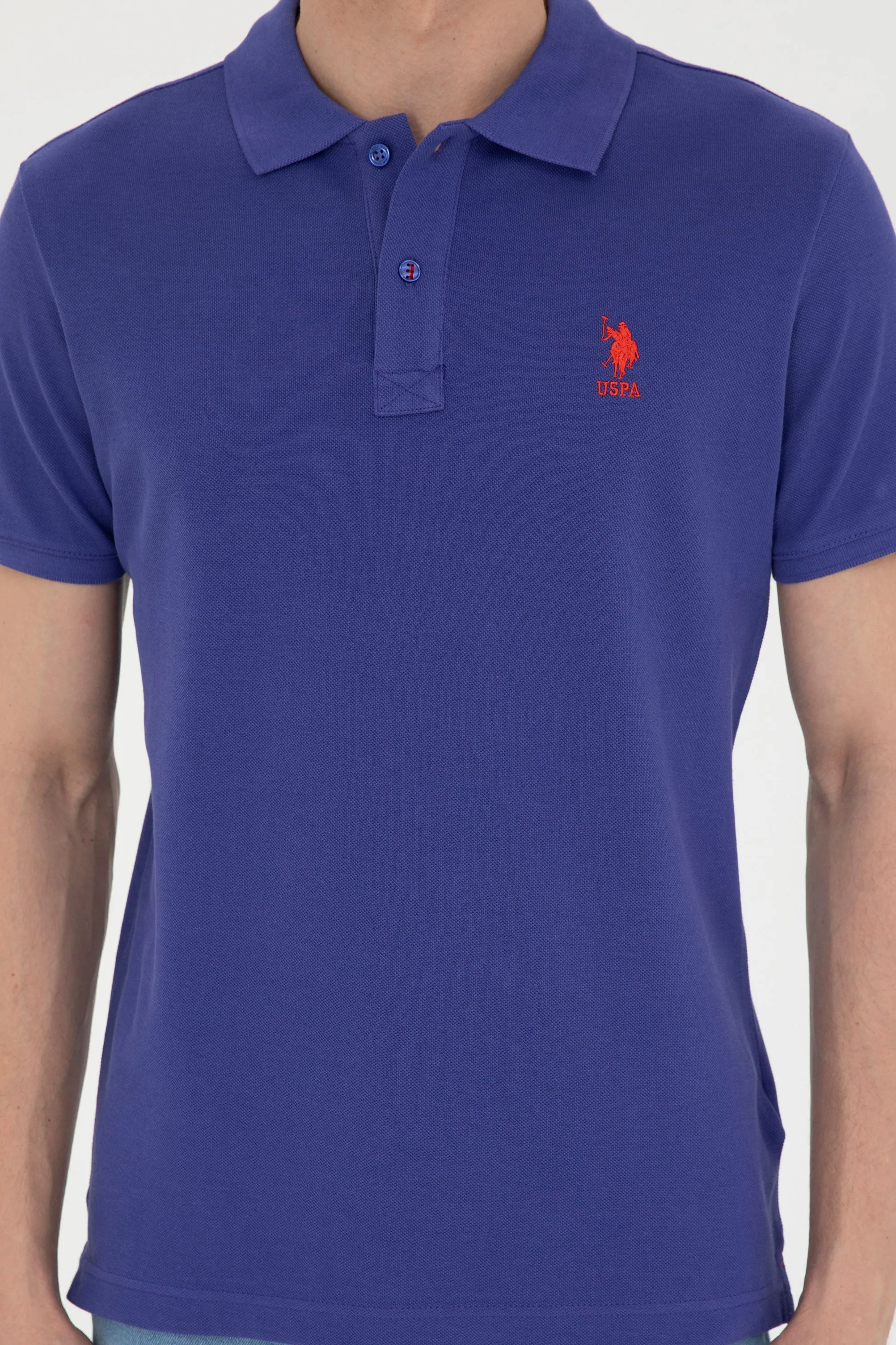 USPA Polo Shirt Men Royal Blue VR212 USPOM235 USPA LOGO US Polo Assn.