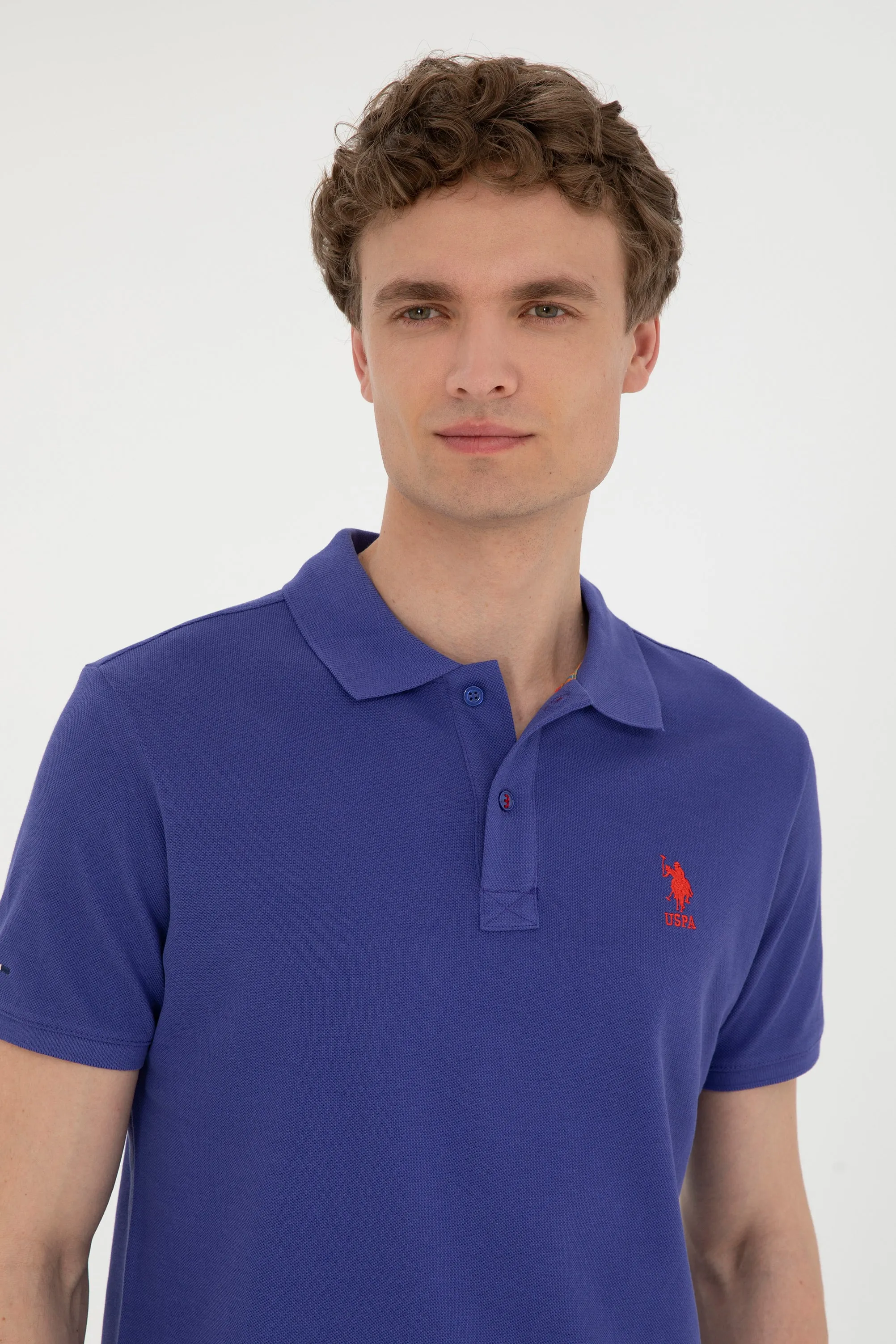 USPA Polo Shirt Men Royal Blue VR212 USPOM235 USPA LOGO US Polo Assn.