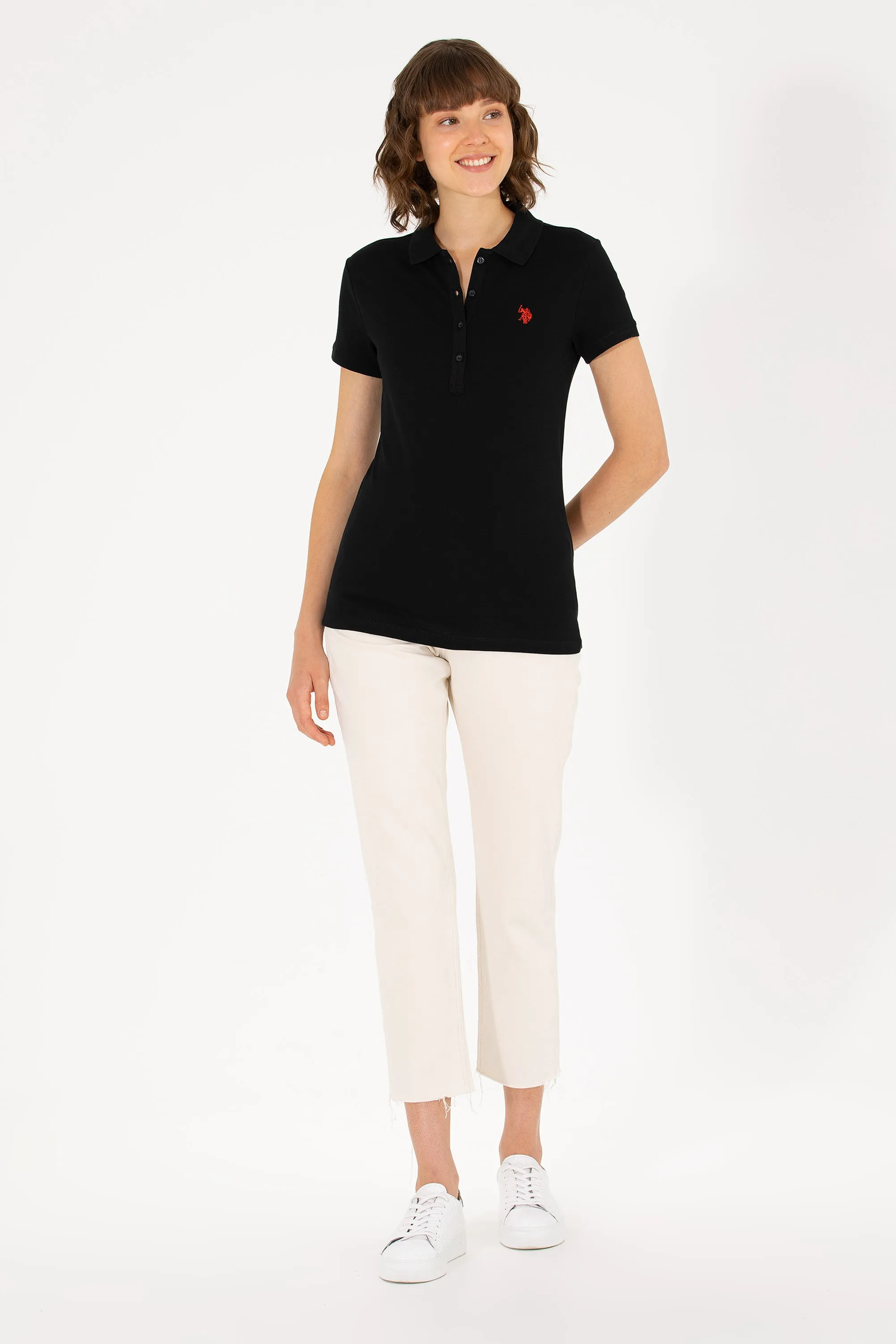 USPA Polo Shirt Women Black VR046 USPOW070 SCL US Polo Assn.