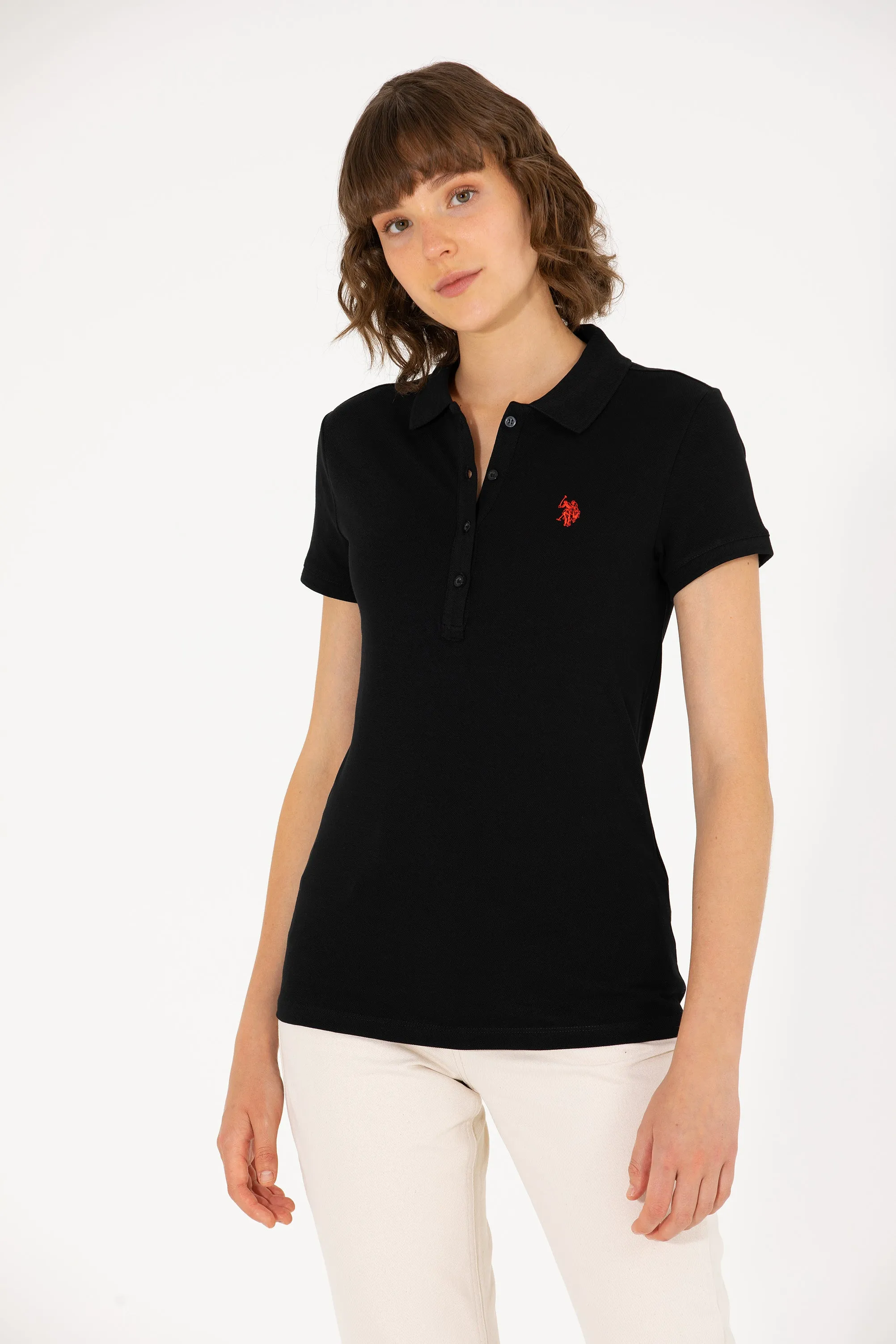 USPA Polo Shirt Women Black VR046 USPOW070 SCL US Polo Assn.