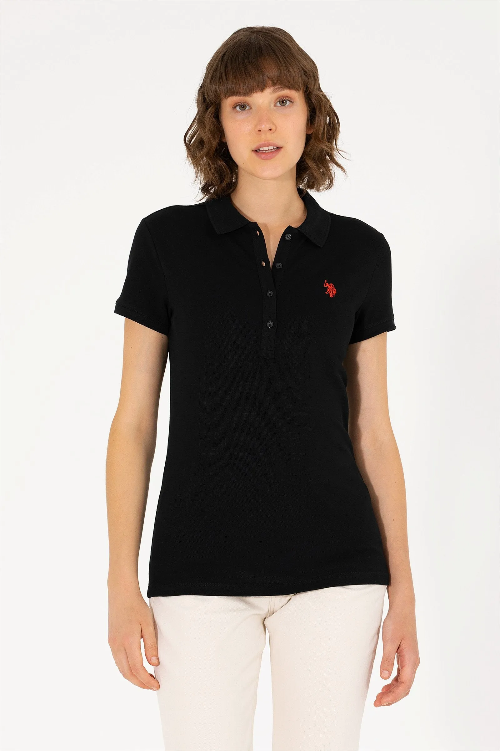 USPA Polo Shirt Women Black VR046 USPOW070 SCL US Polo Assn.