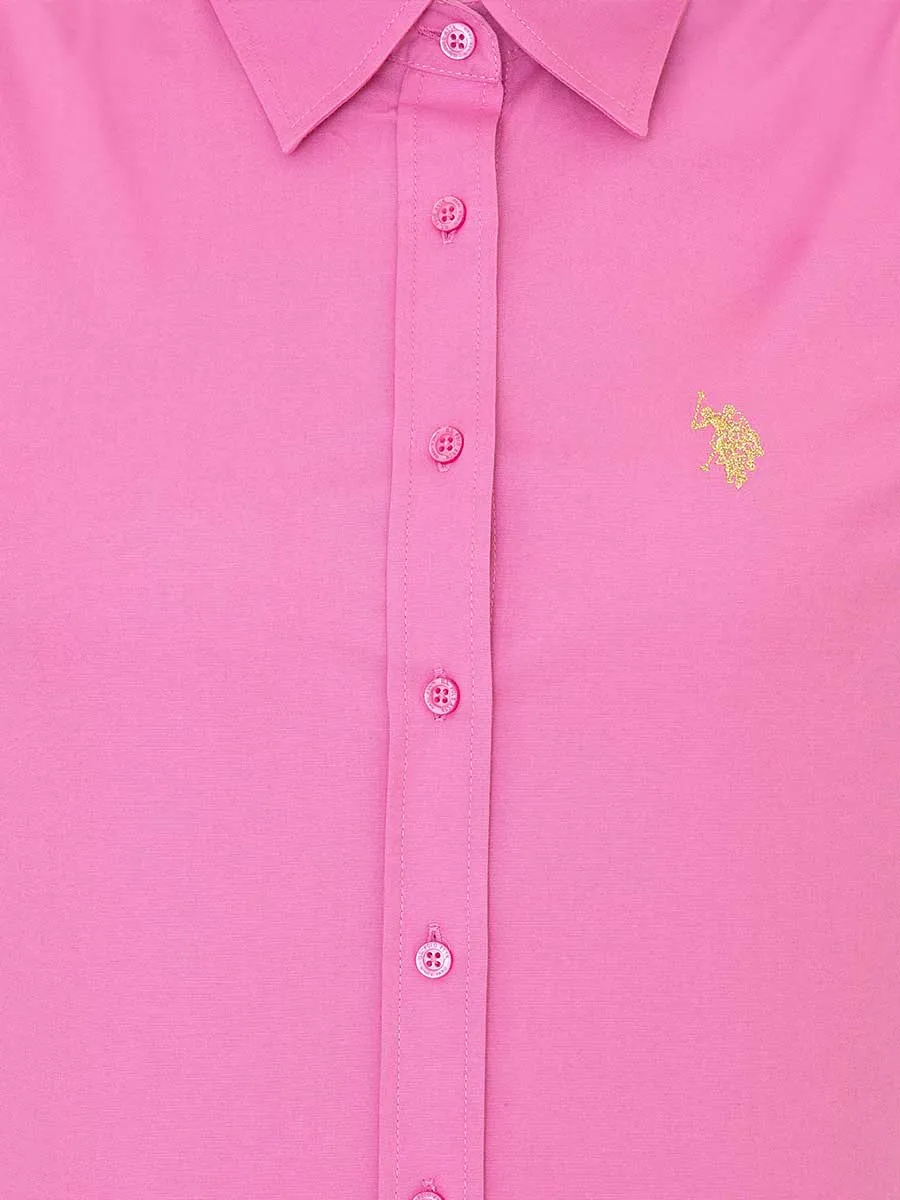 USPA Shirt Women Pink VR041 USSHW015 US Polo Assn.