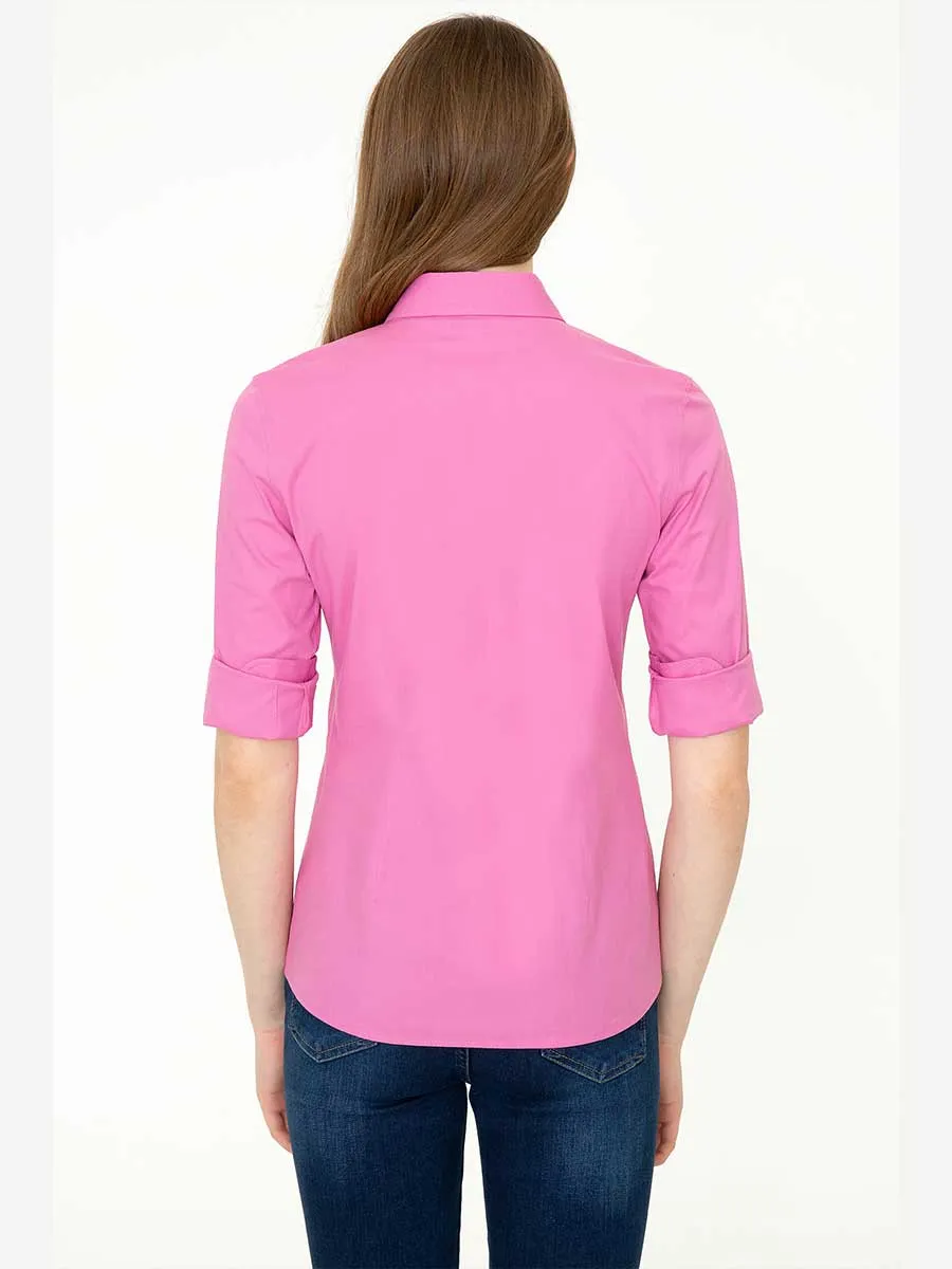 USPA Shirt Women Pink VR041 USSHW015 US Polo Assn.