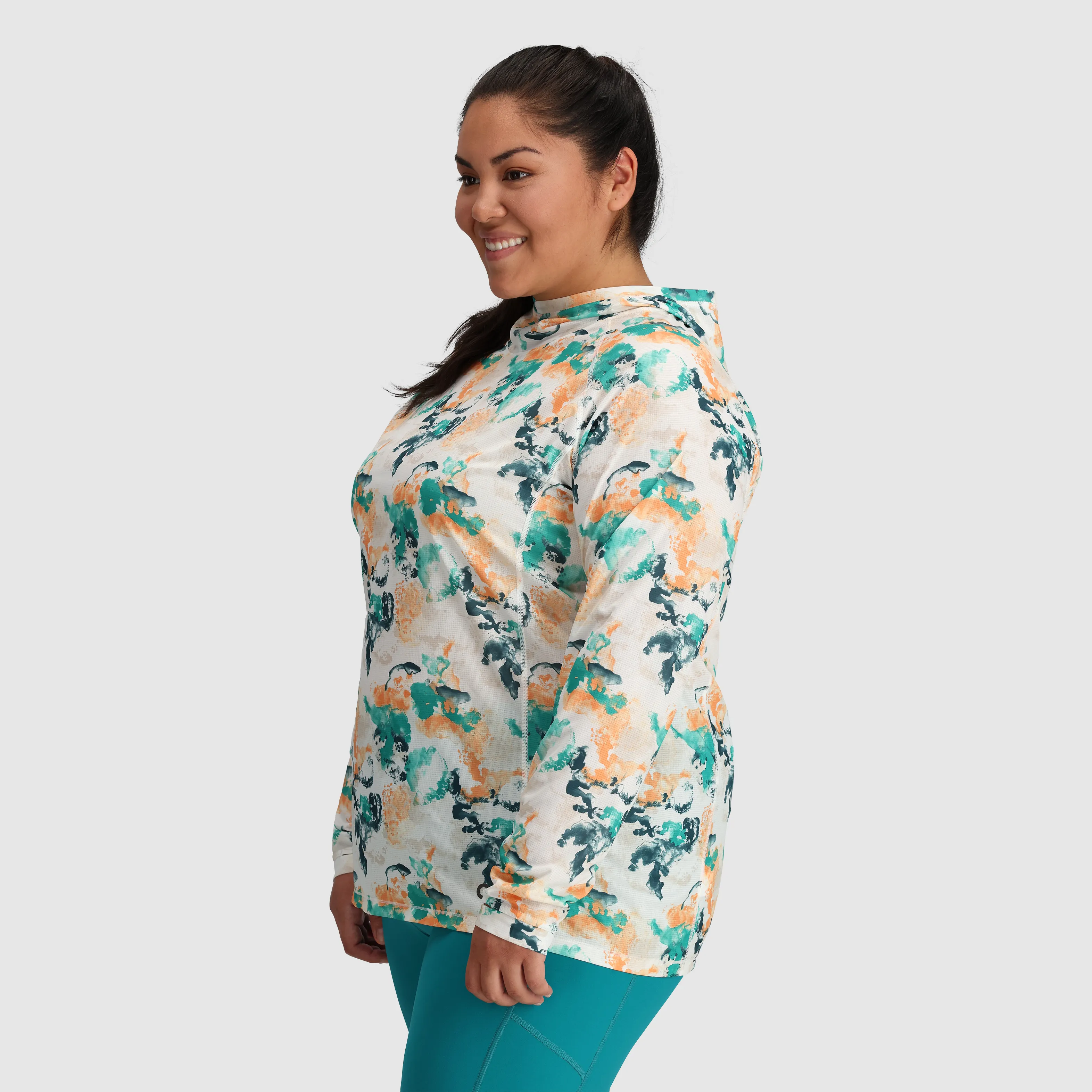 Women's Echo Printed Hoodie-Plus