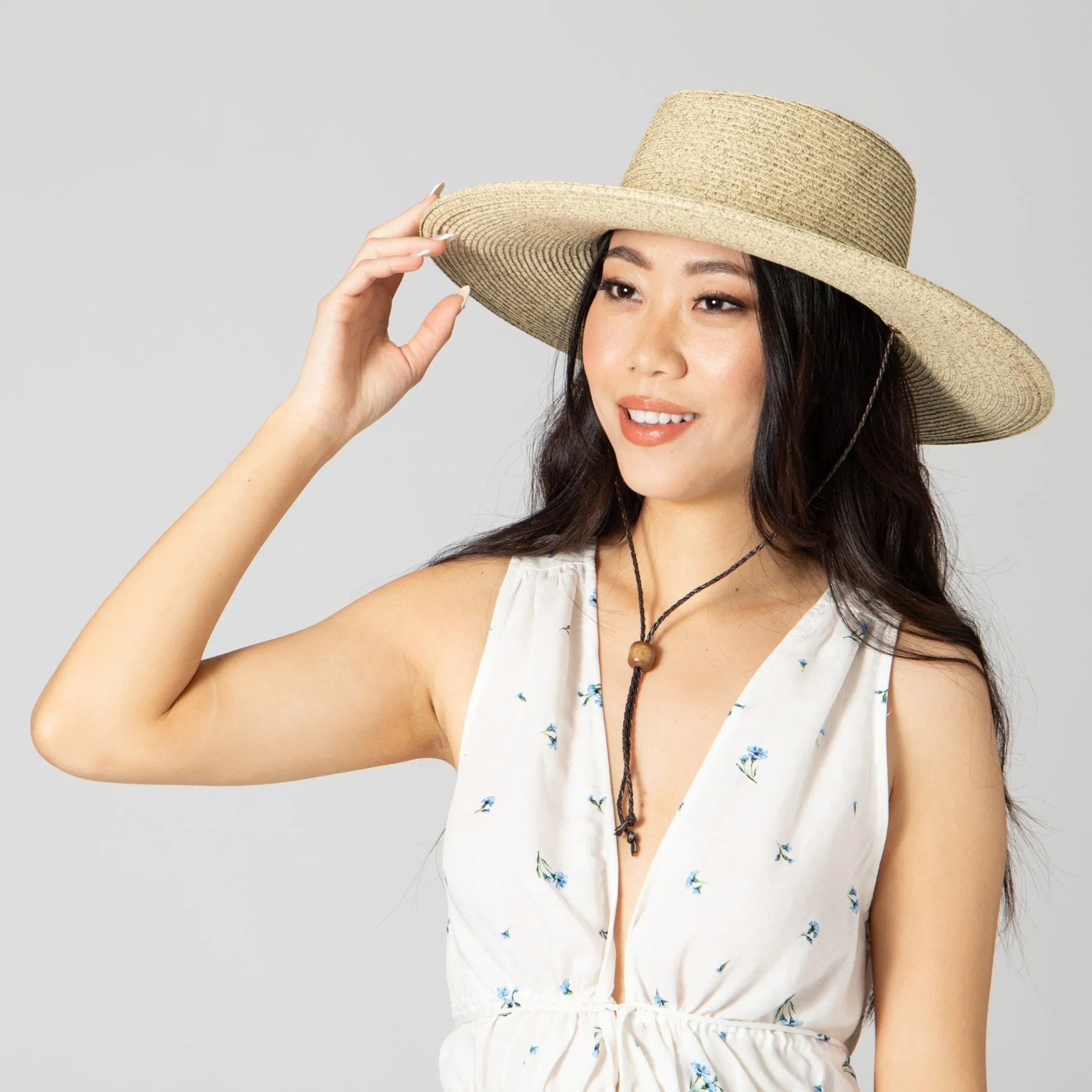 Womens Ultrabraid Sun Brim Hat with Chin Cord