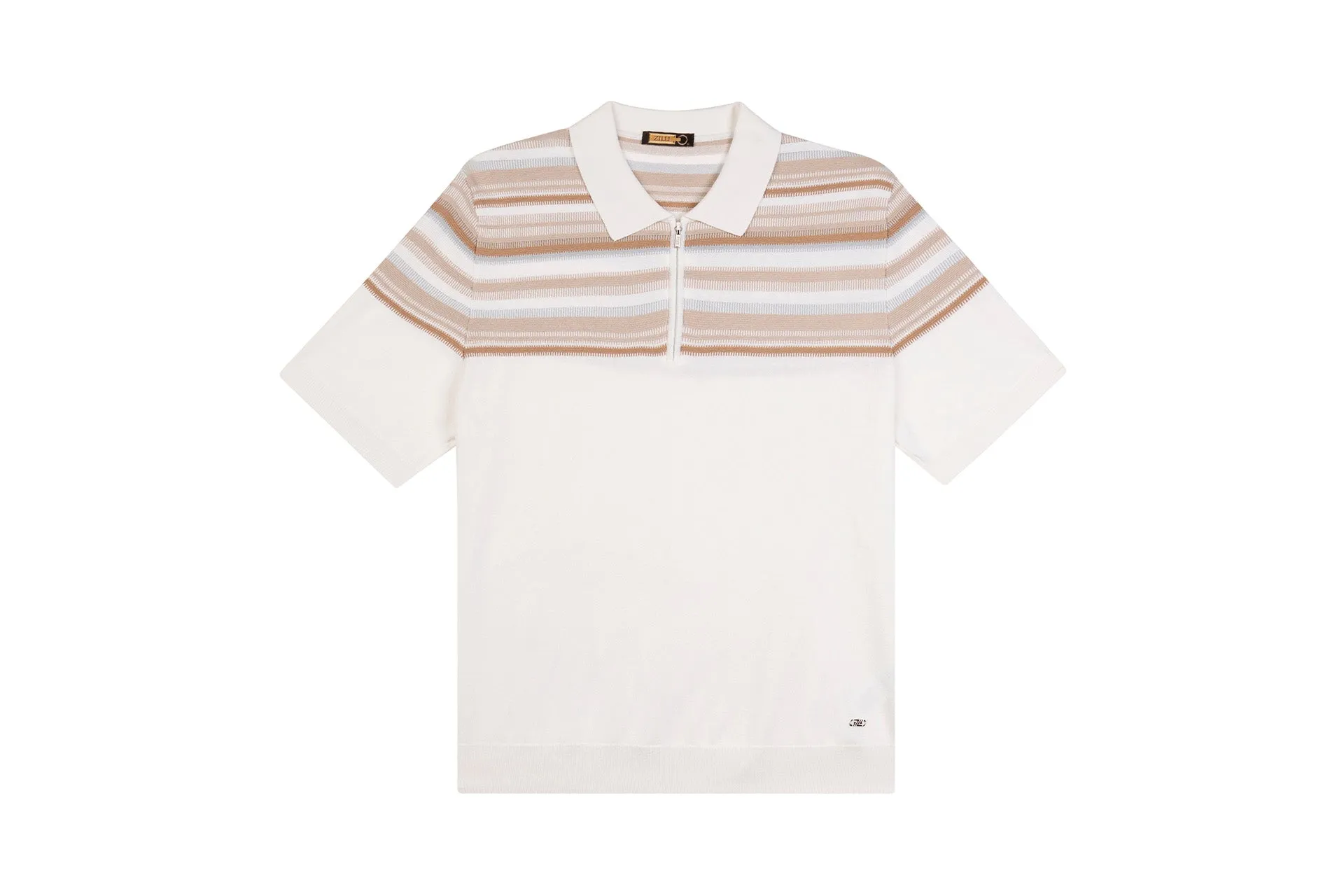 Zilli Silk-Cotton Blend Zipped Polo Shirt