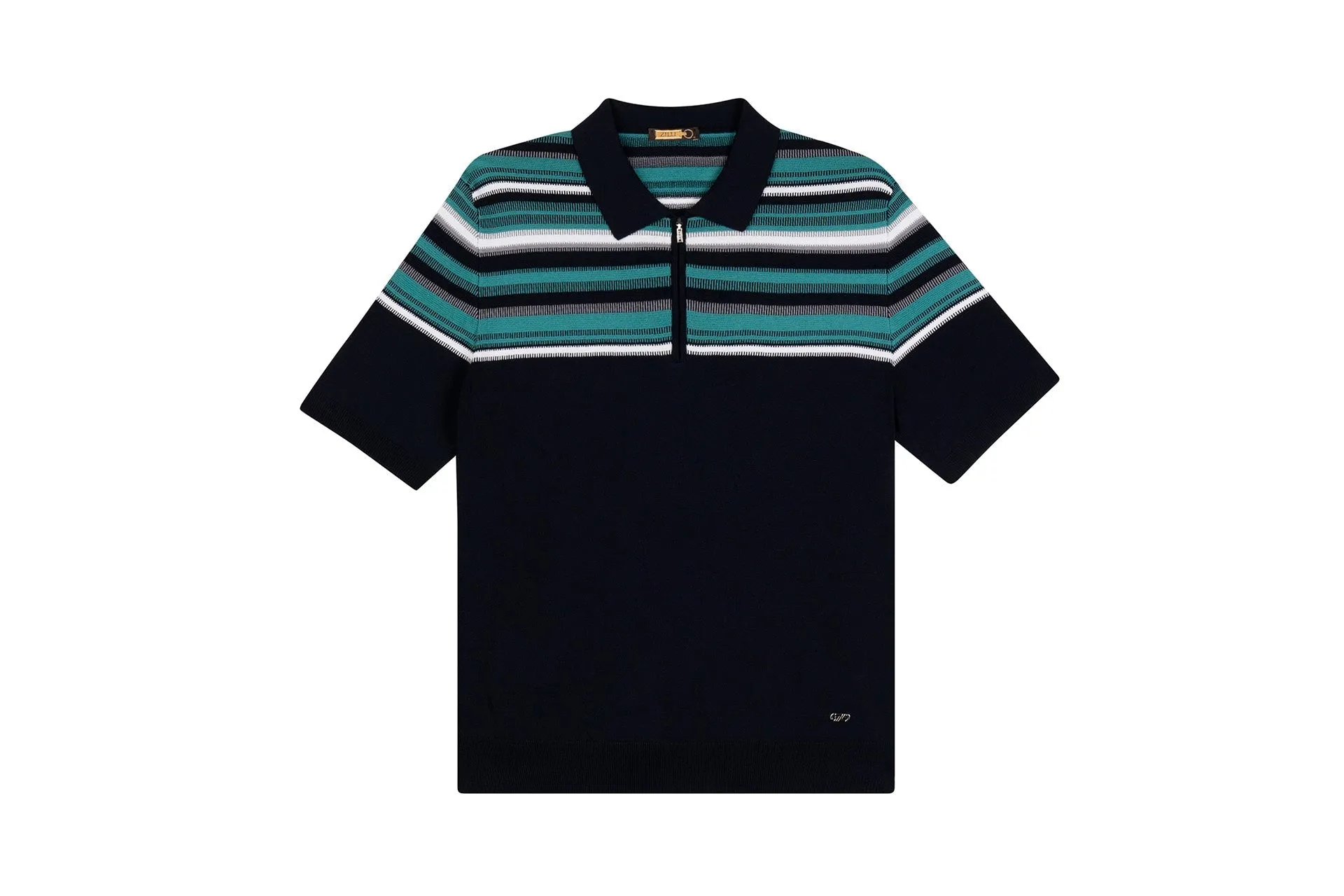 Zilli Silk-Cotton Blend Zipped Polo Shirt