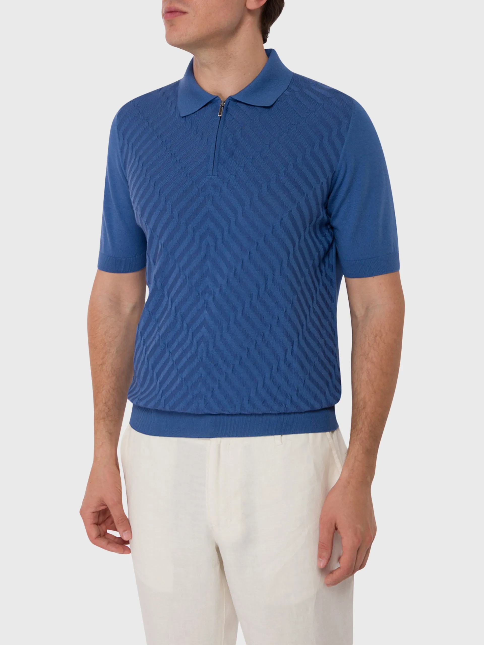 Zipped Polo Short Sleeves