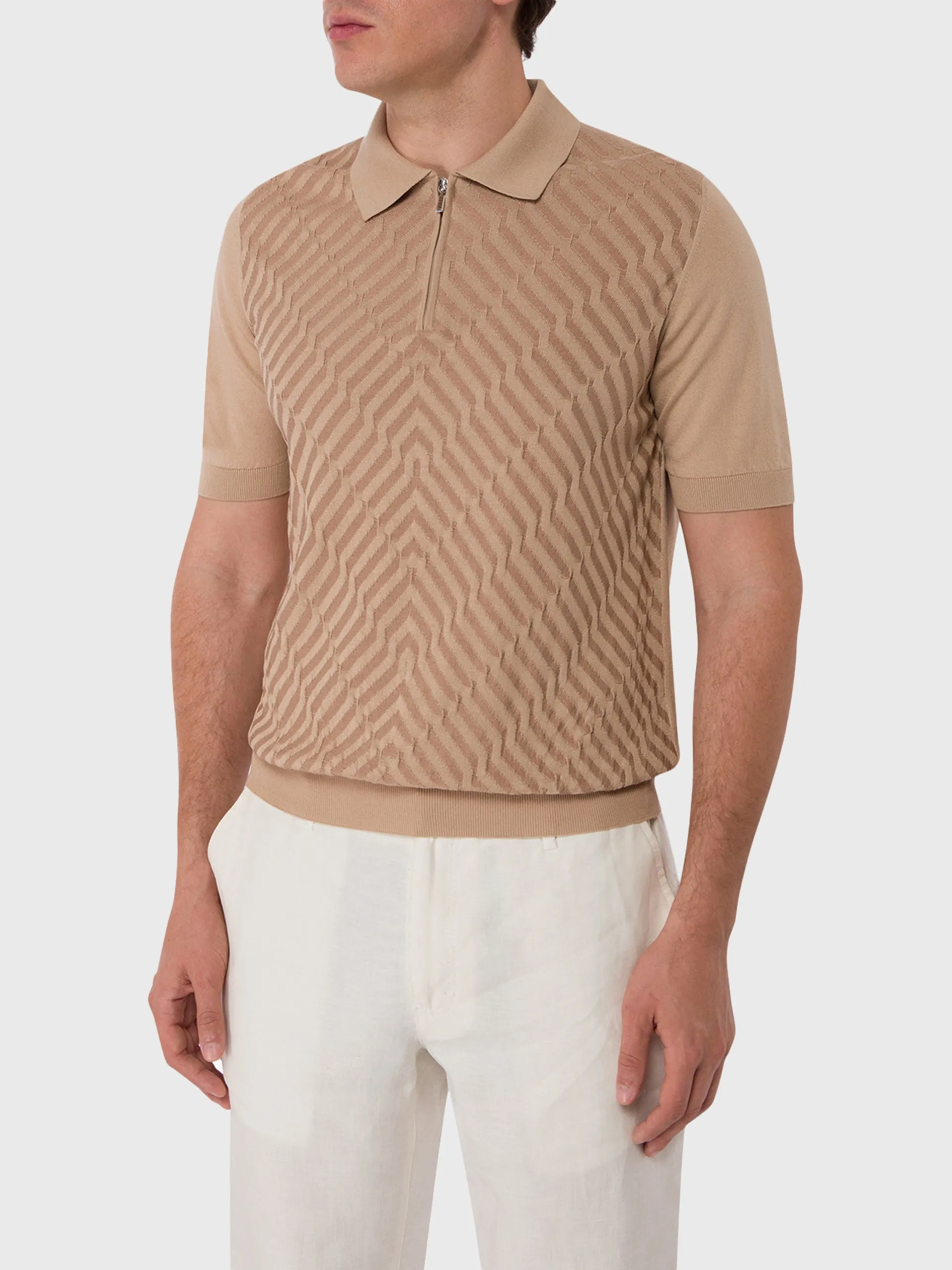 Zipped Polo Short Sleeves