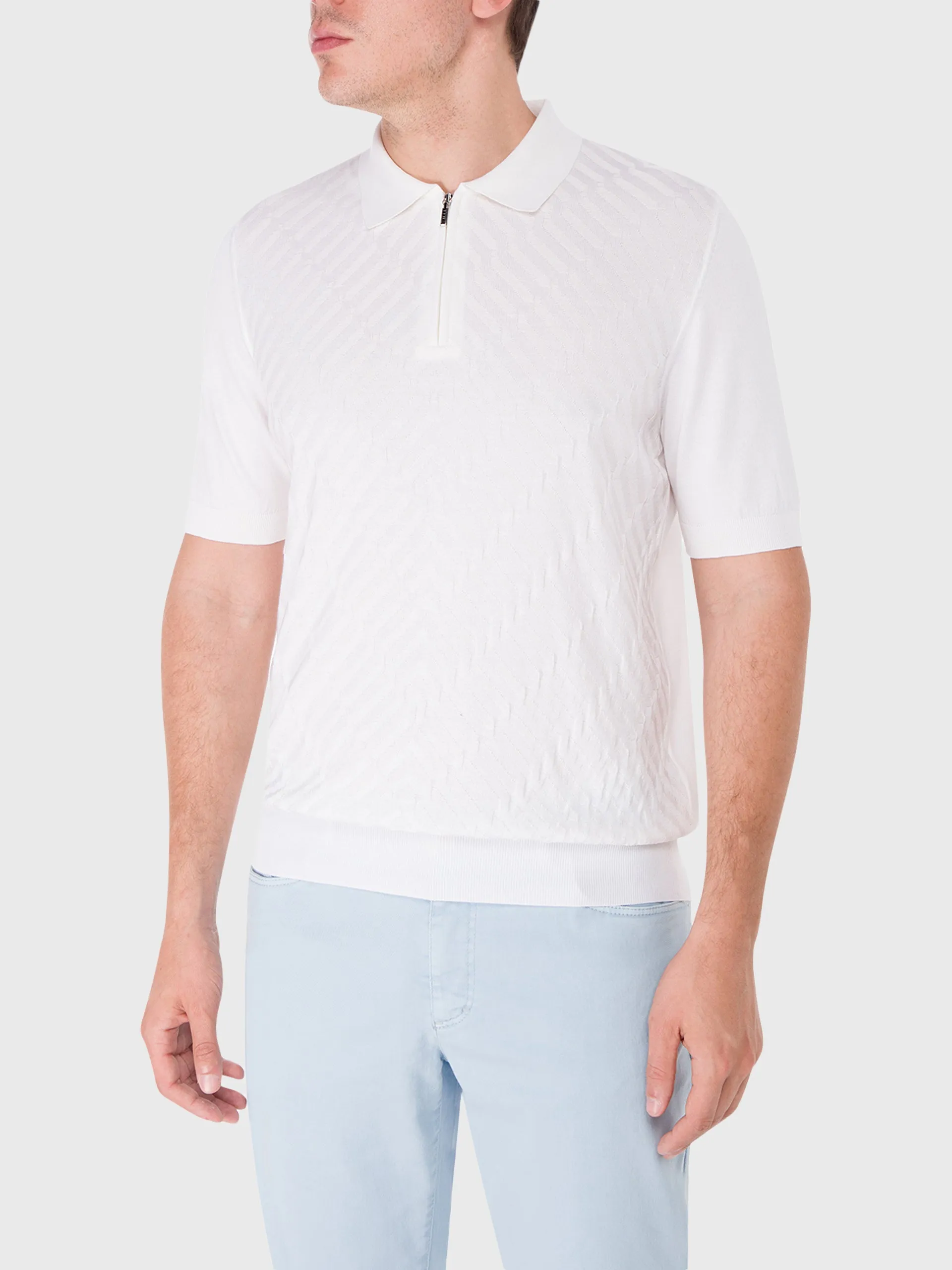 Zipped Polo Short Sleeves