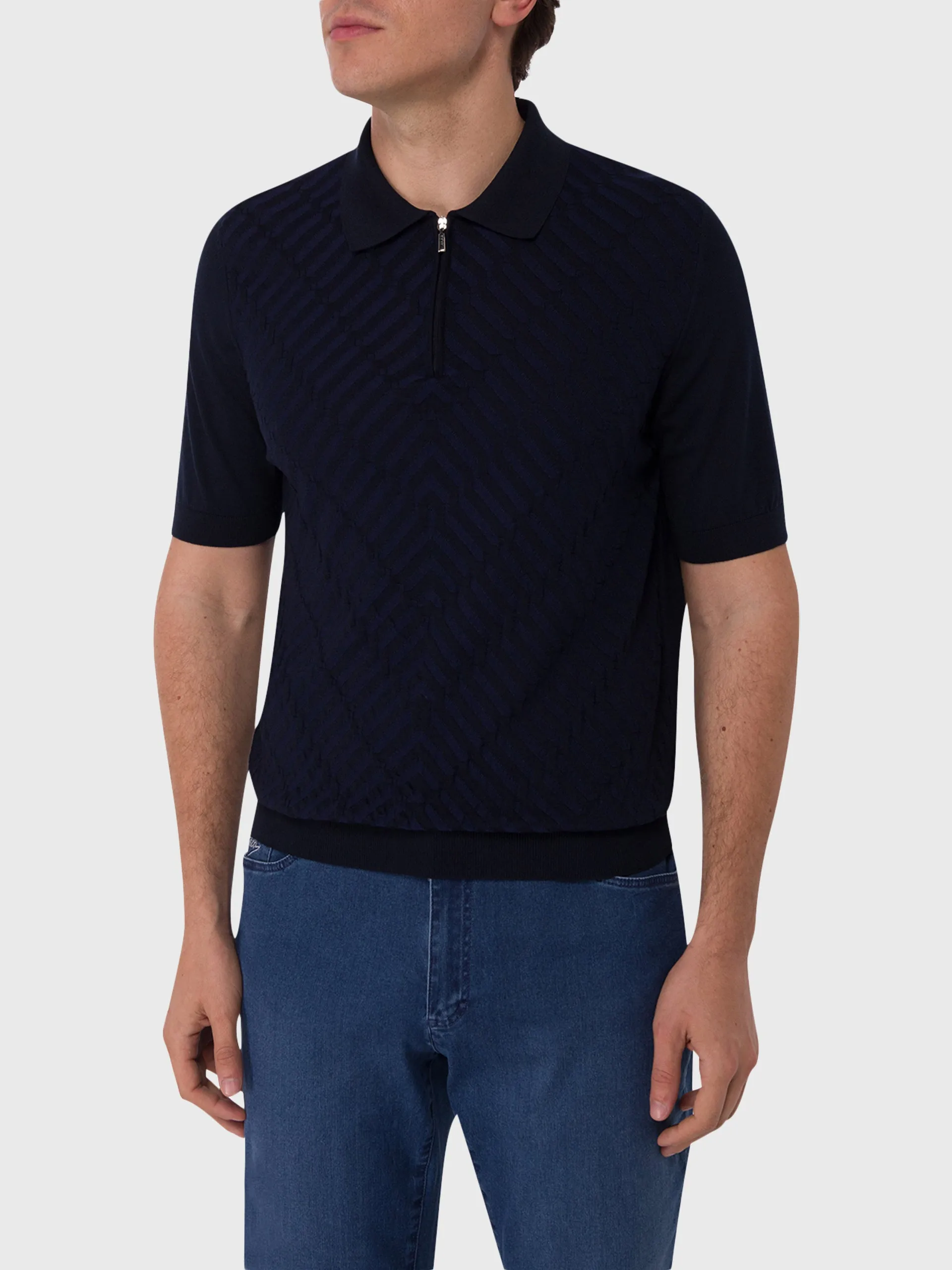 Zipped Polo Short Sleeves